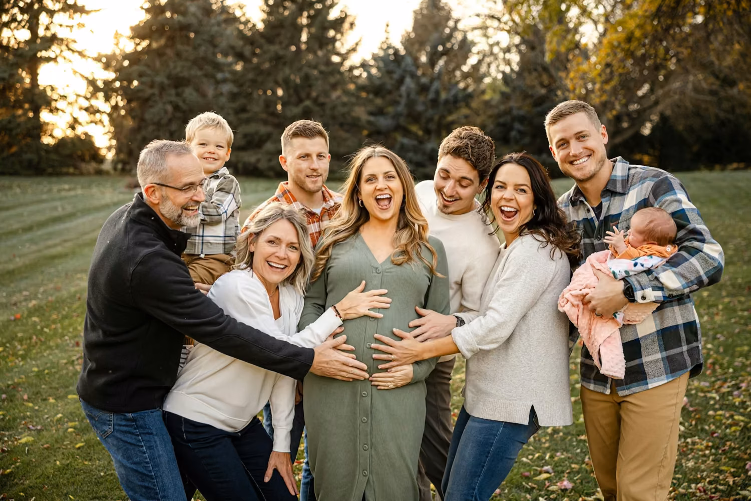 Family joyfully anticipates a new baby's arrival!